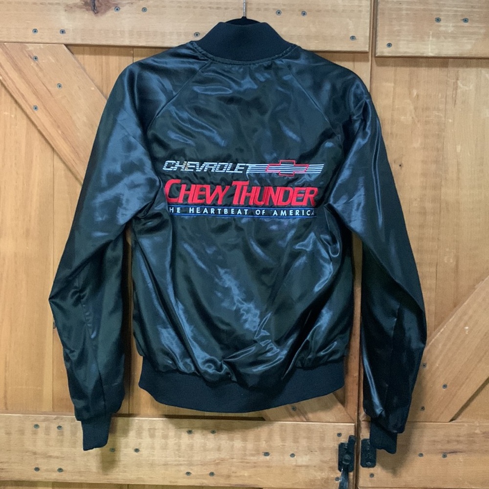 Vintage Satin Chevy Bomber Jacket